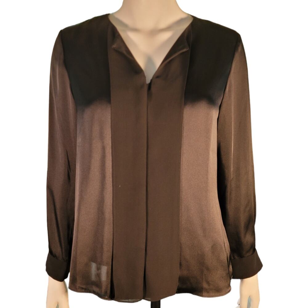 Coldwater Creek PM Sheer Blouse Quietlux Minimalist Capsule Wardrobe Layering
